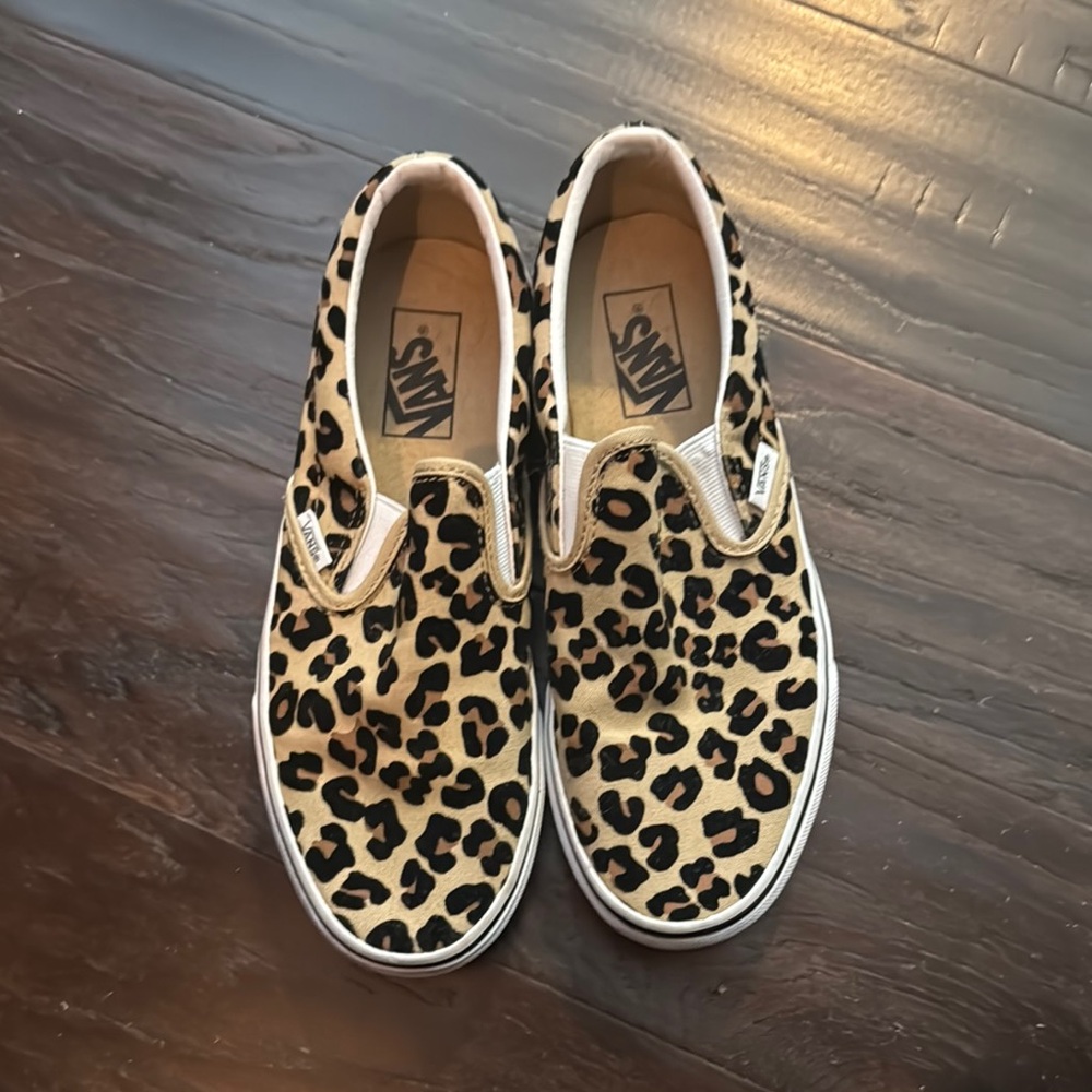 Vans Leopard Print Slip-On Shoes